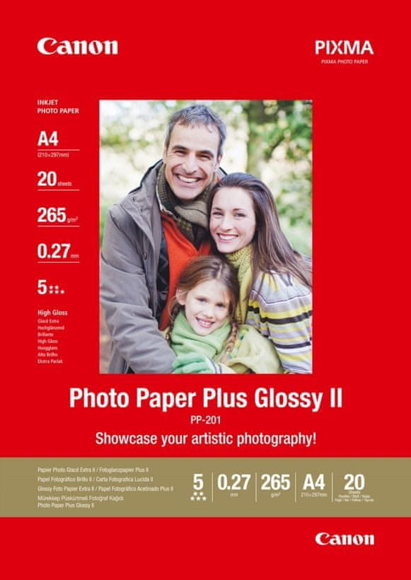 Canon fotopapier PP-201, A4, 265g/m2, 20 listov